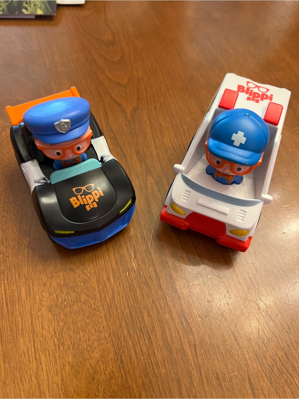 Blippi 2 Rescue Vehicles ambulance and police car Toy Set